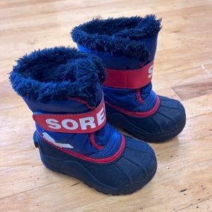 Sorel Boy’s Winter Boots - Navy Toddler Boots - Size 8
